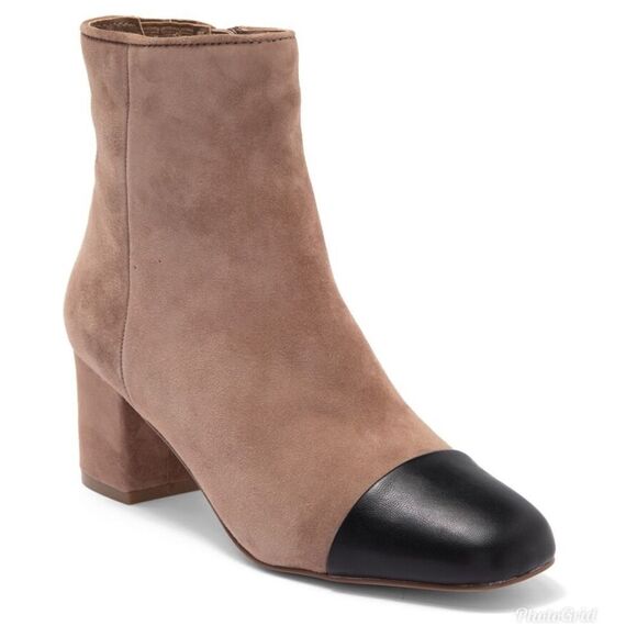Revolve Steve Madden Jaslynn Suede Leather Block Heel Bootie Ankle Boots NWOT - Picture 1 of 12